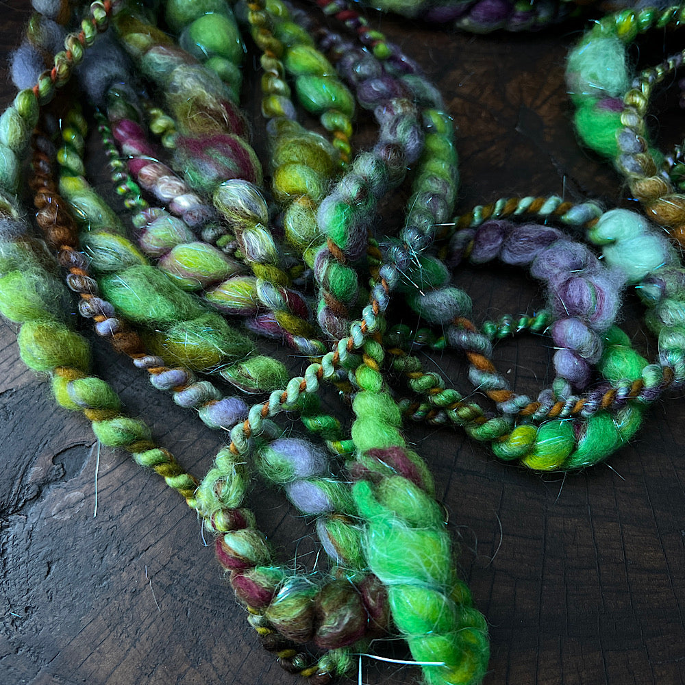 Fluffy spiral in mint green