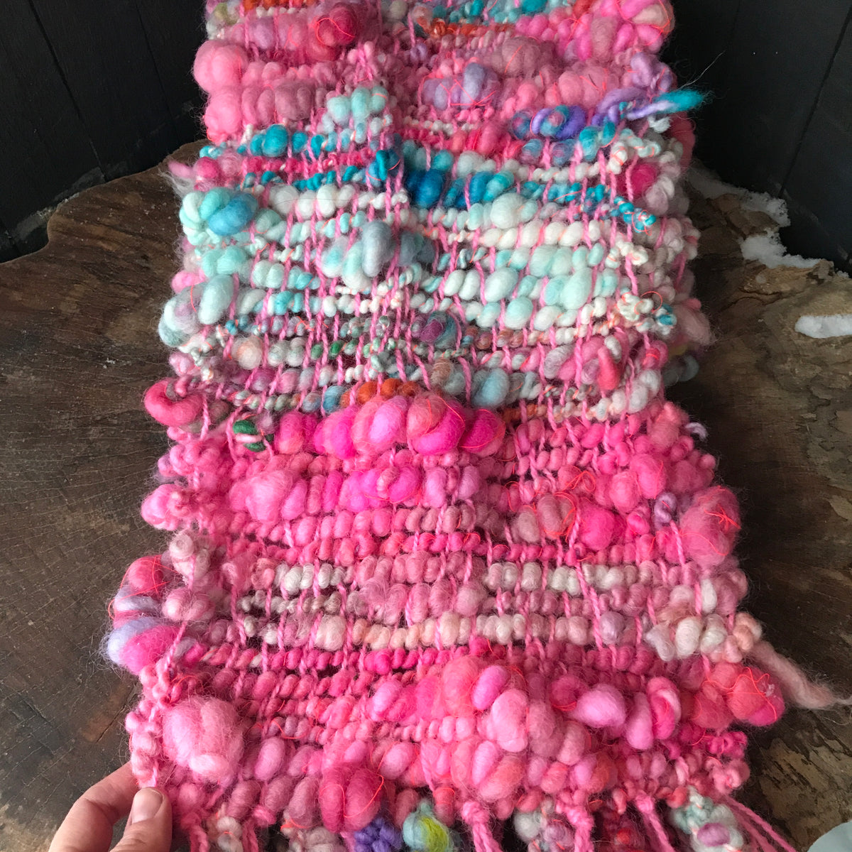 Rainbow scarf wool alpaca- Foulard arc-en-ciel  laine alpaga - Mynoush