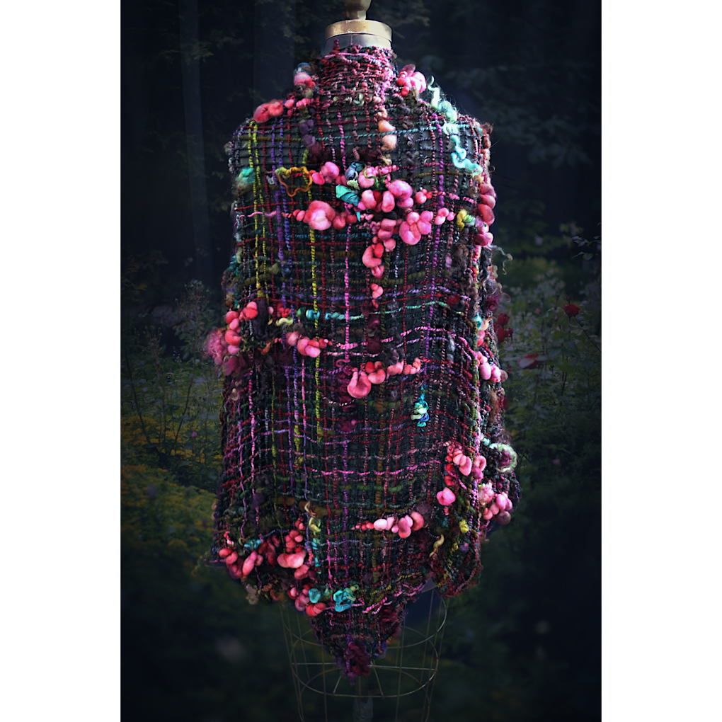 Kiss from a Rose merino silk Shawl