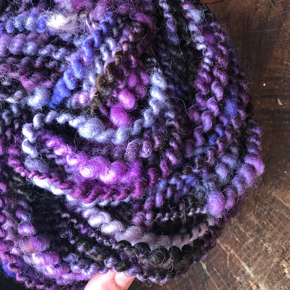 Purple art yarn with alpaca 70g - Mynoush