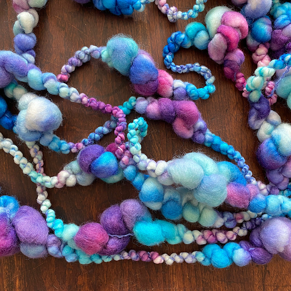 Mesmerizing turquoise Jumbo boucle Art yarn