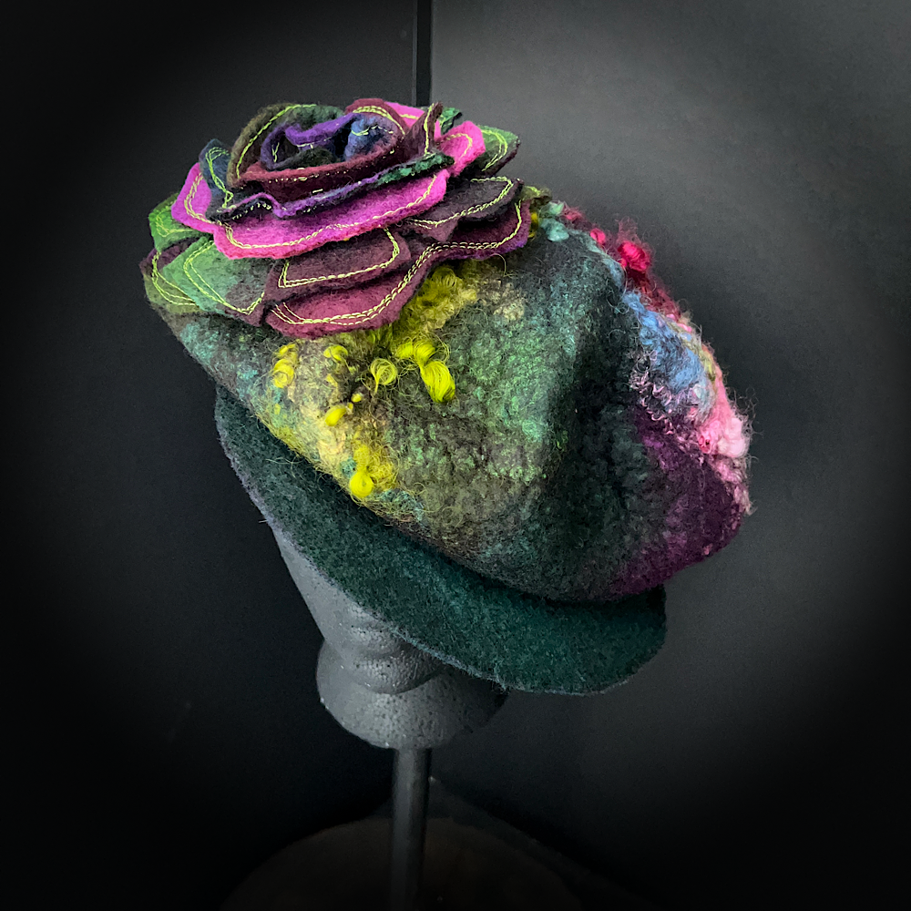 Felted oversized newsboy hat size 23.5”