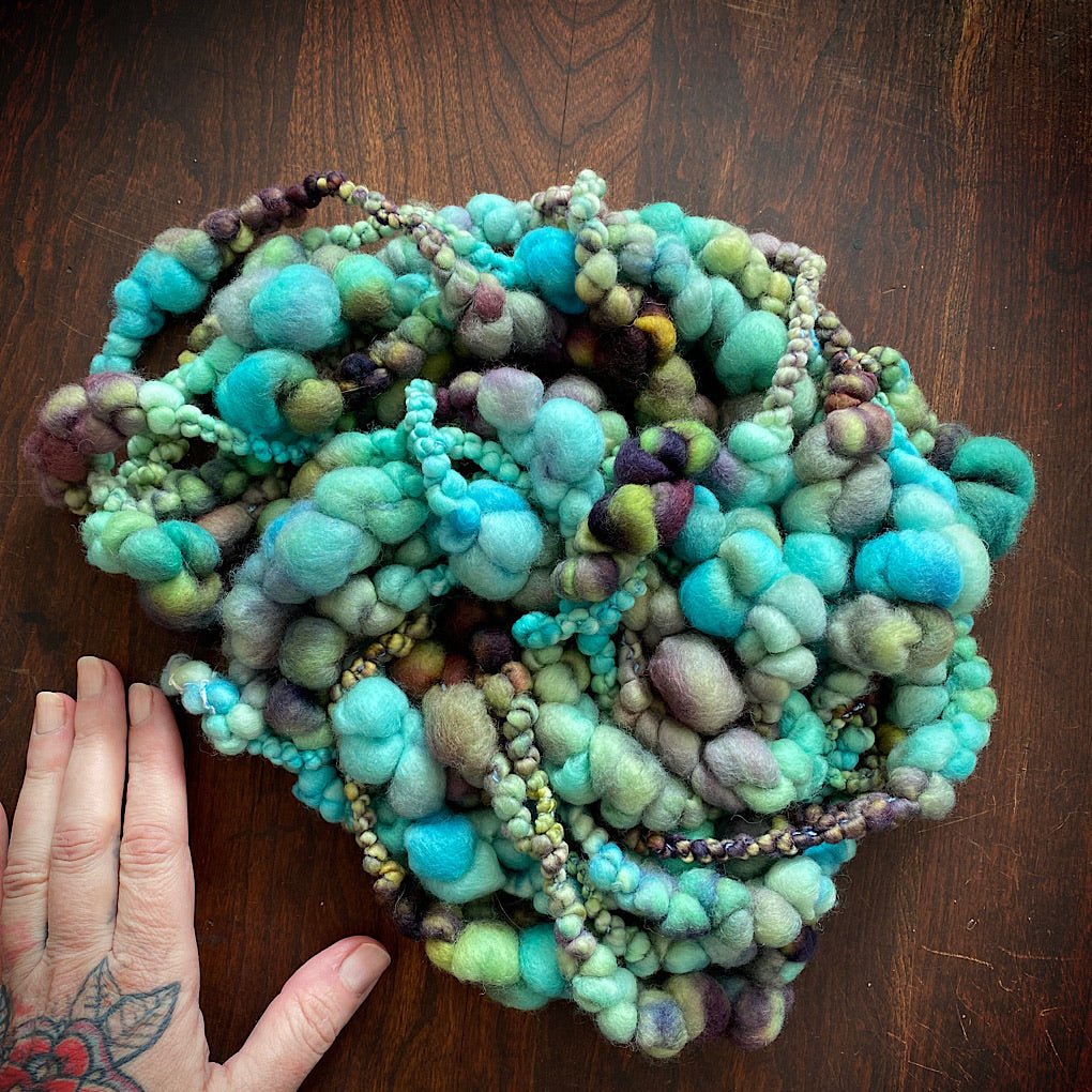 CUSTOM Sea pebbles Jumbo boucle Art yarn