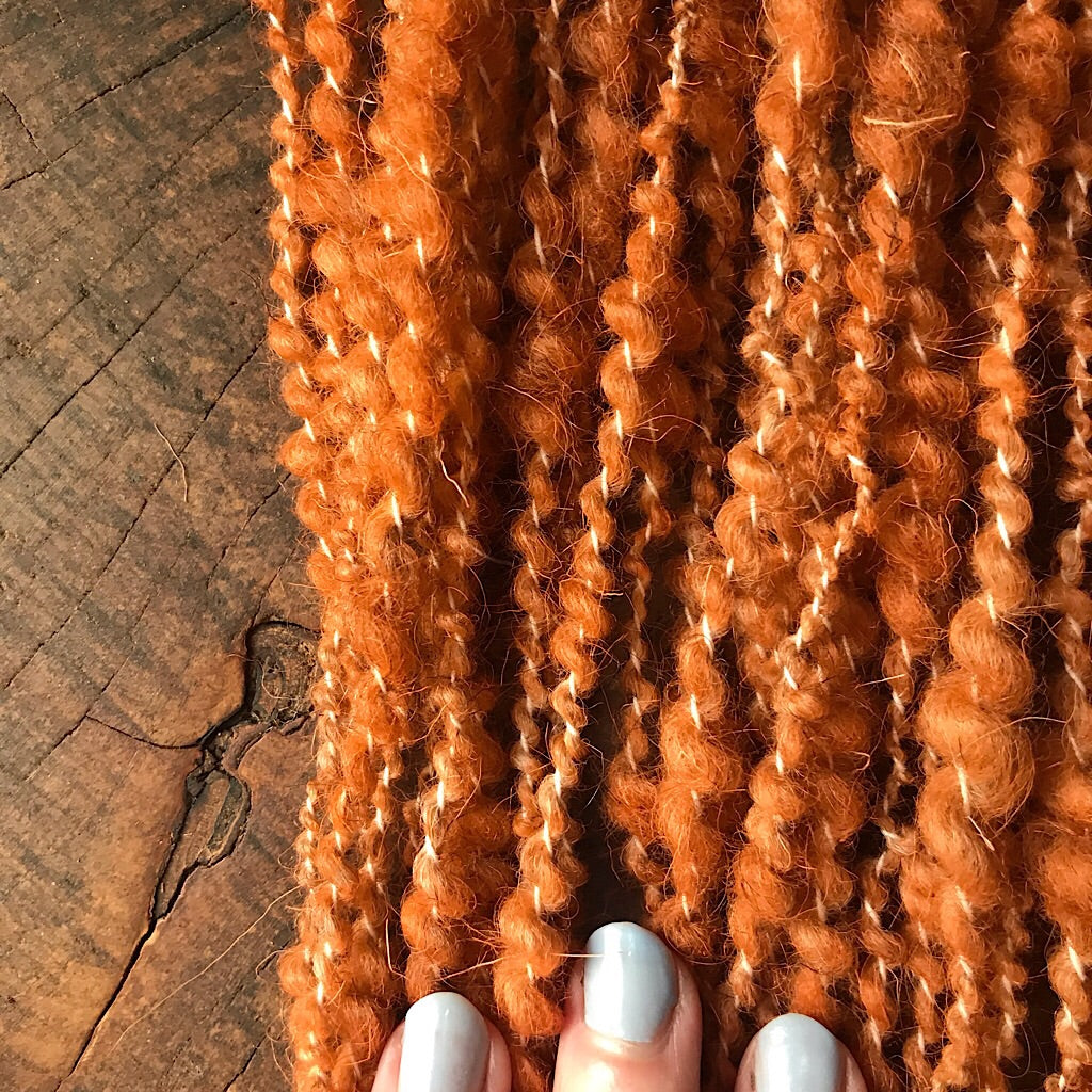Pumpkin weaving yarn