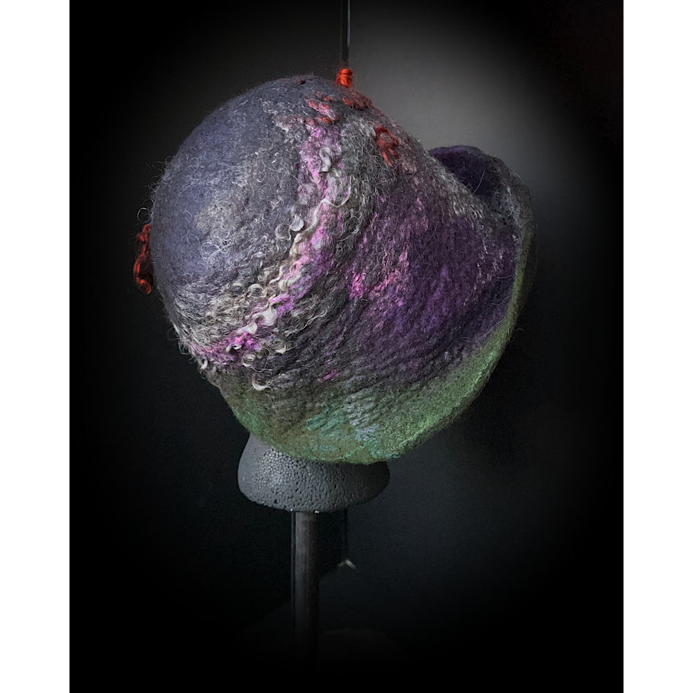 Felted cloche hat- 23.5”