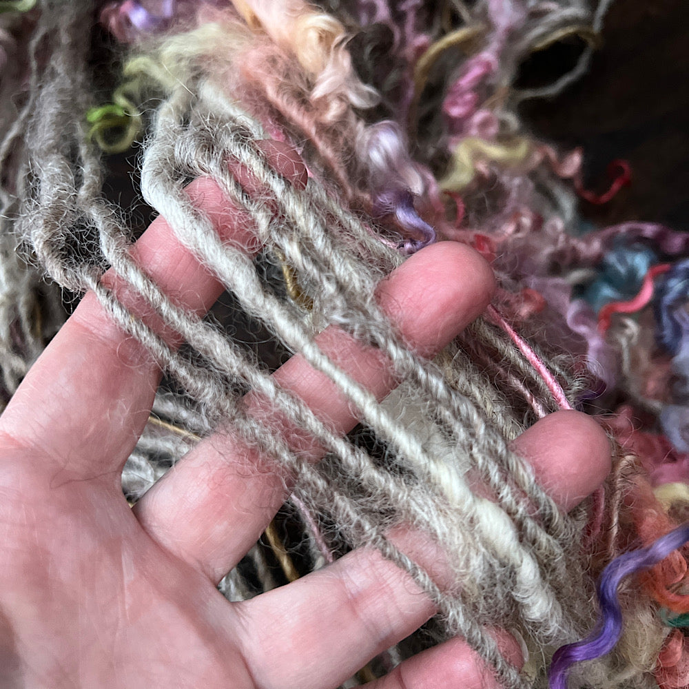 Rainy day bouquet- core spun art yarn