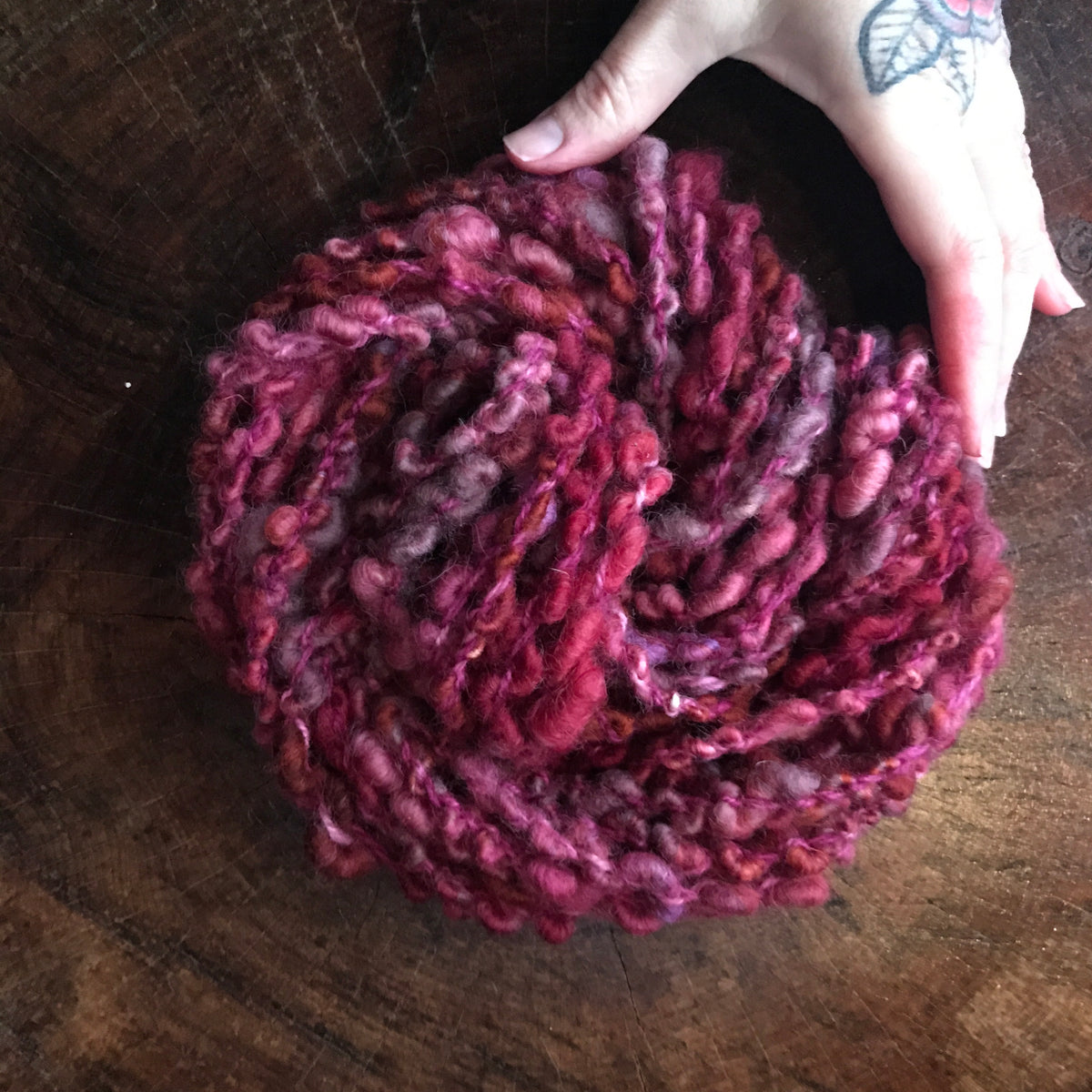 Pink boucle yarn 60g - Mynoush