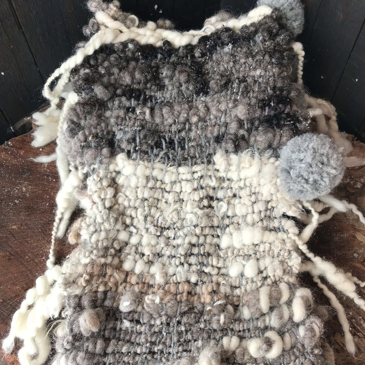 Giant Grey scarf 100% Wool - Foulard Géant 100% laine gris - Mynoush