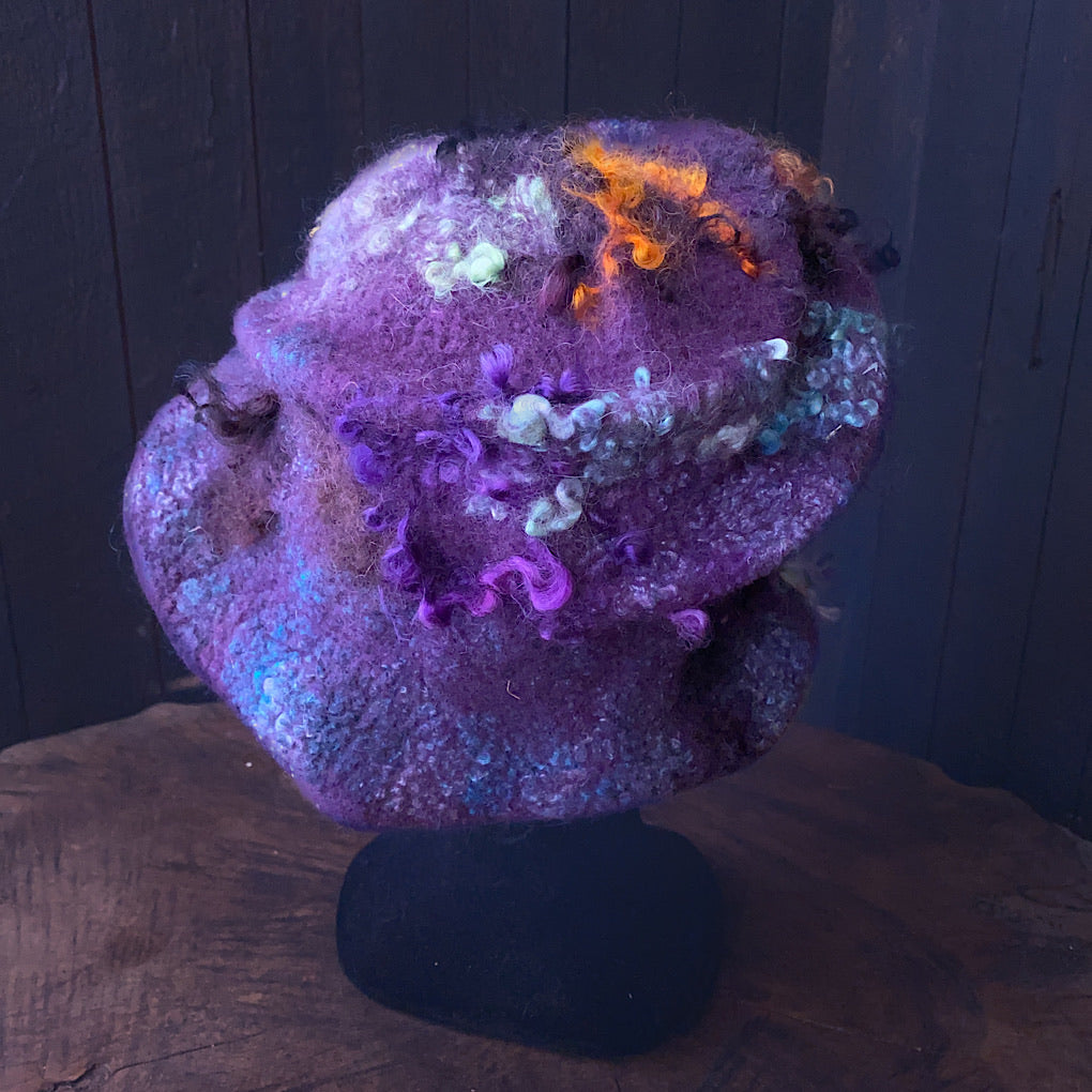 Felted cloche hat