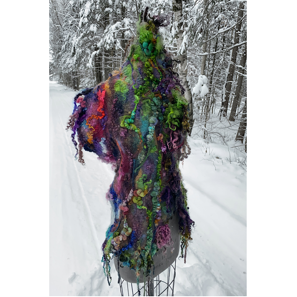 Crépuscule Felted scarf