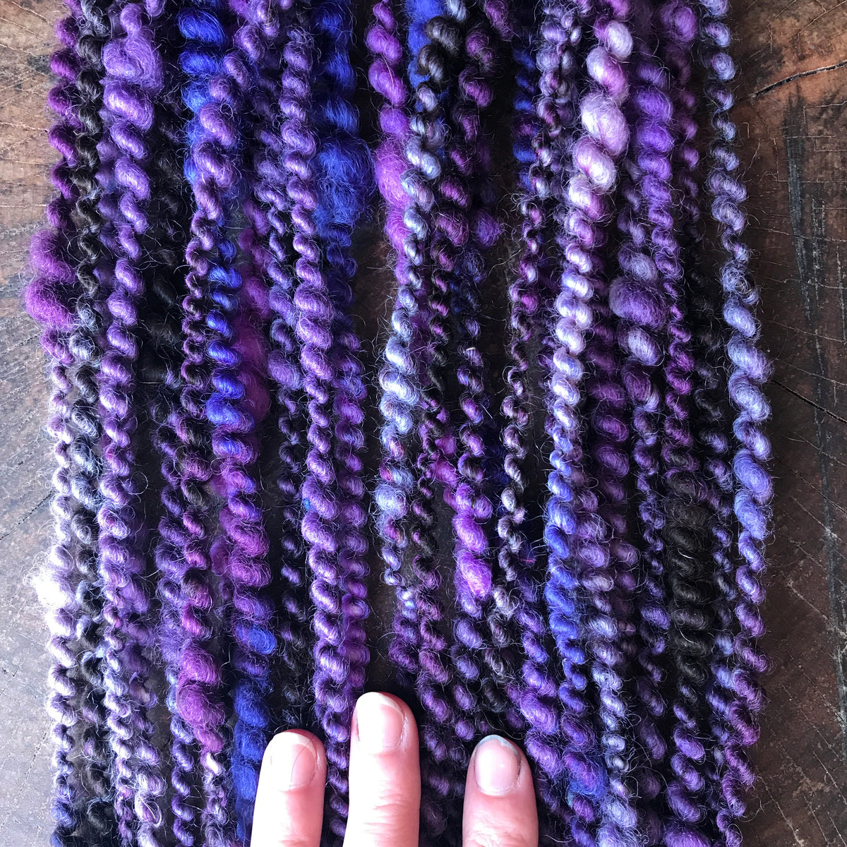 Purple art yarn with alpaca 100g - Mynoush