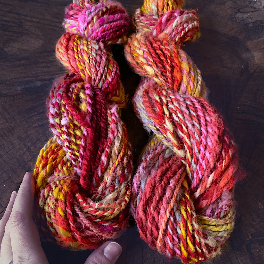 Hand spun alpaca yarn 9