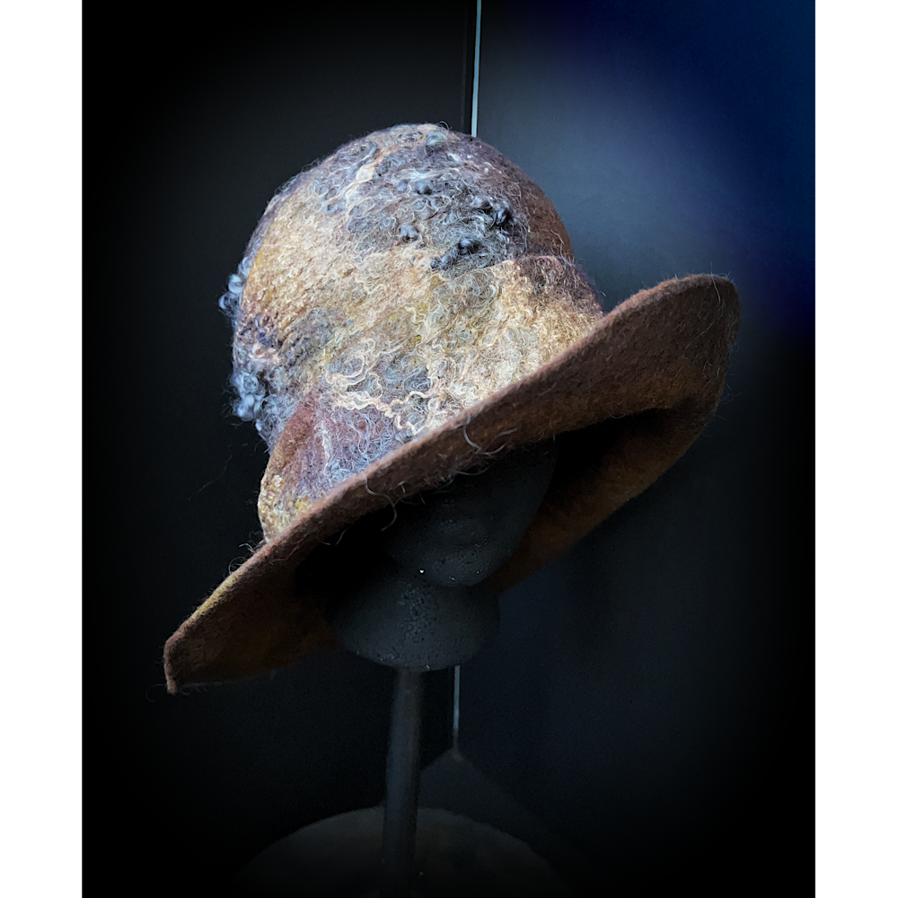 Felted cloche hat- 23”