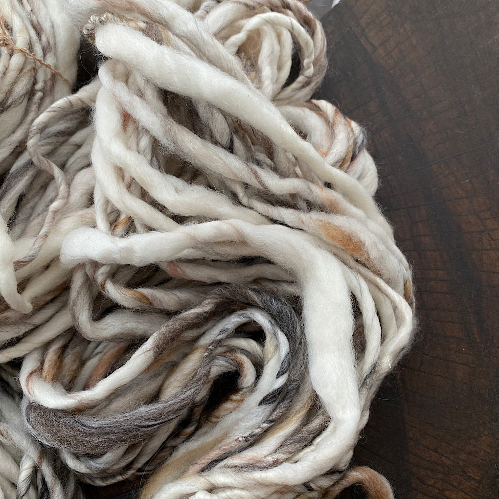 Birch paper - hand spun yarn