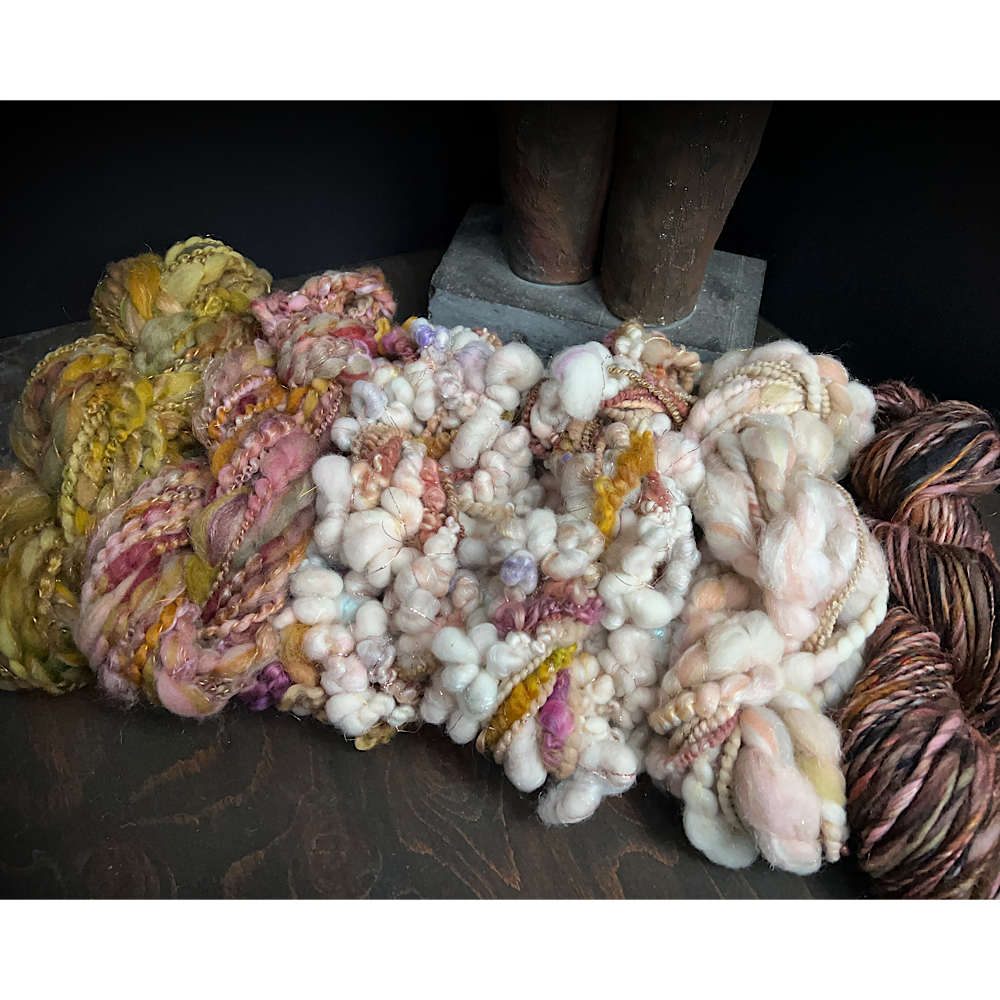 “Golden Rose” Scarf weaving art yarn assortment