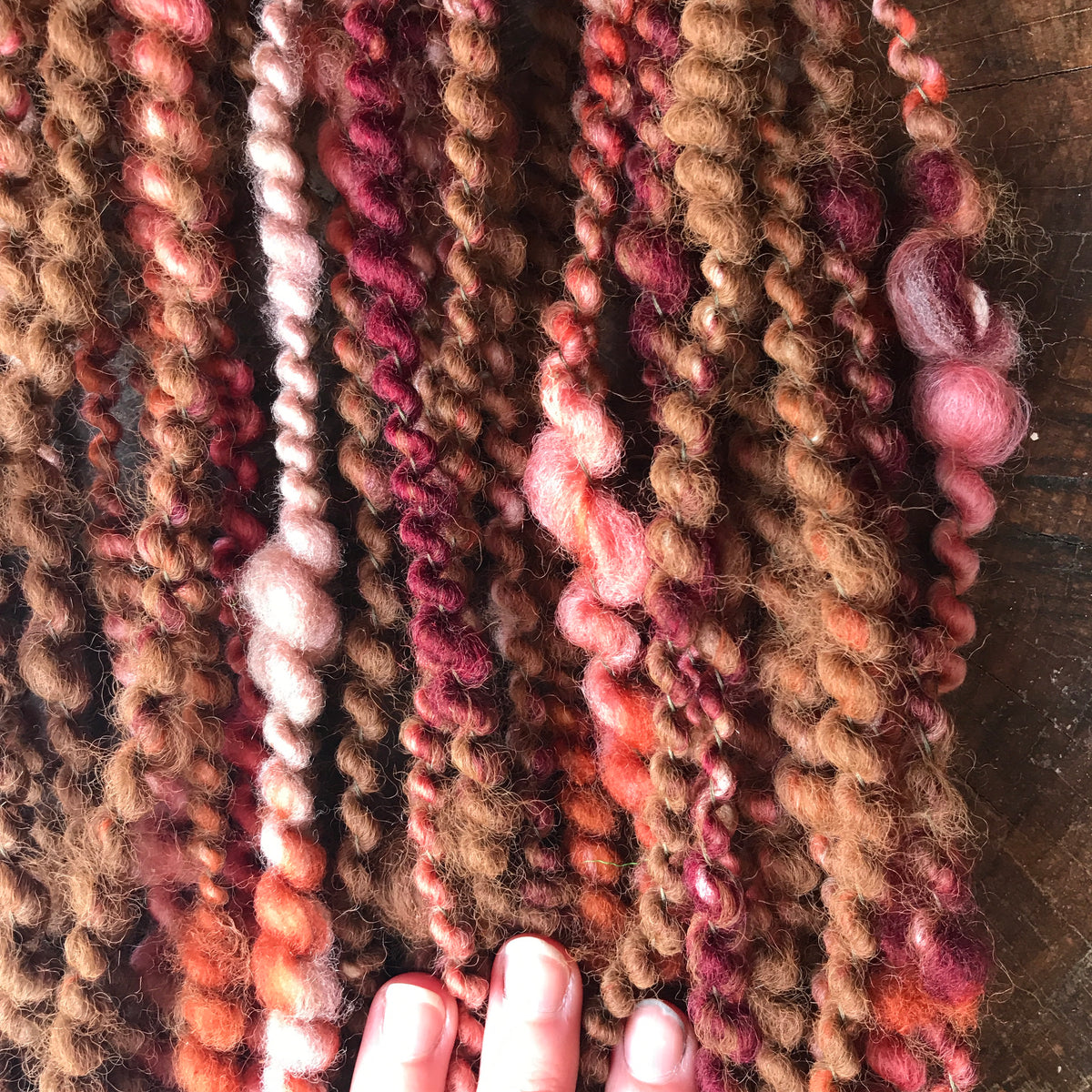 Brown art yarn with alpaca 100g - Mynoush