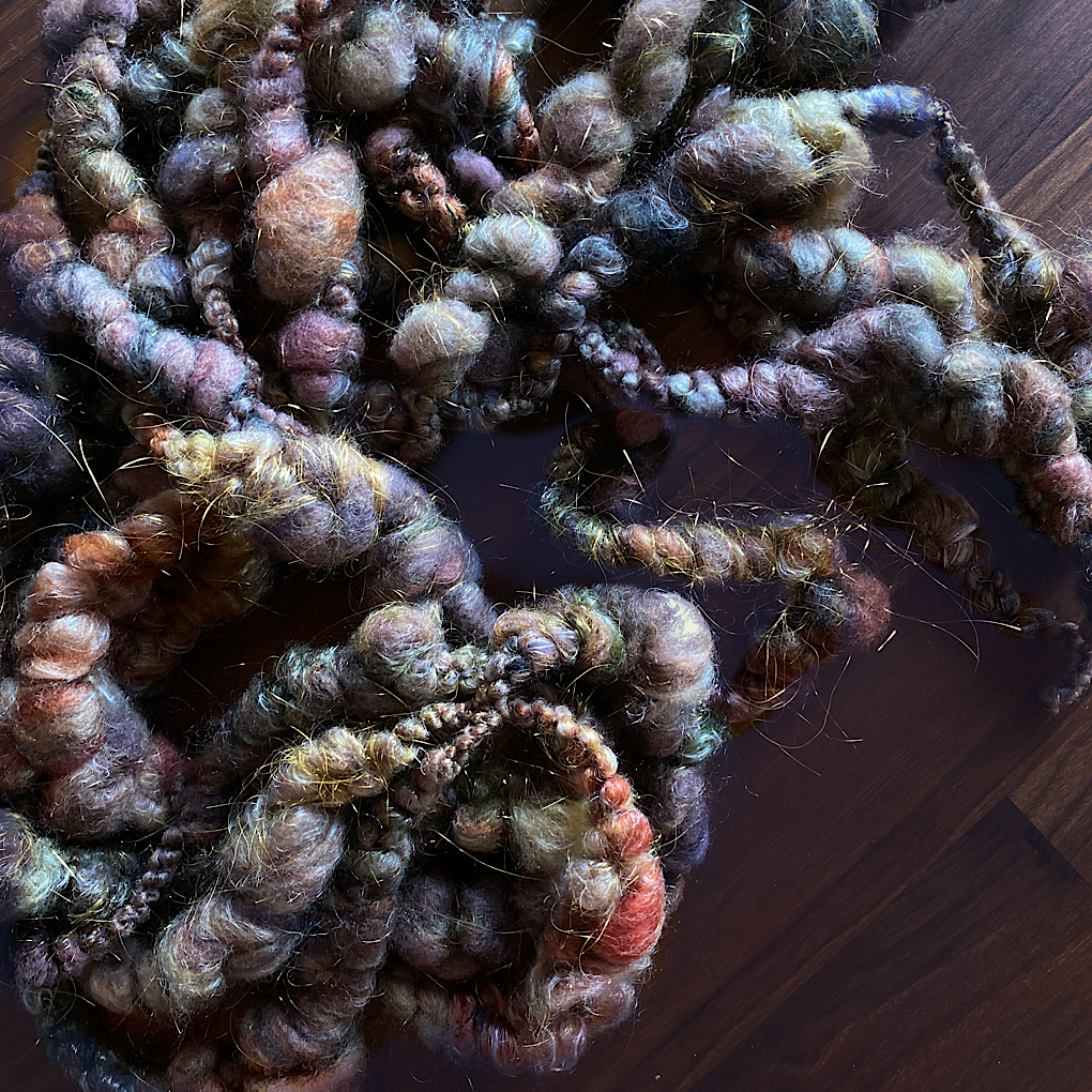 Gold ashes- Bubbly art yarn