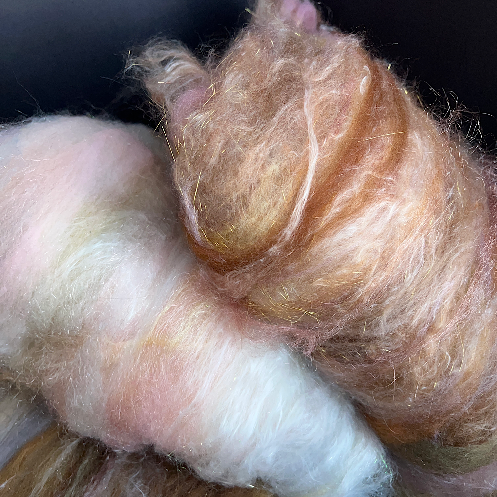 Set of 3 art batts for spinning or felting