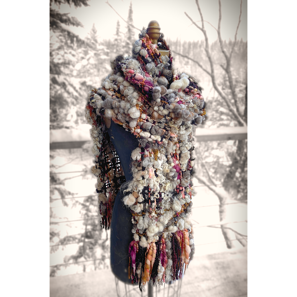 Trees are blushing- Woven scarf