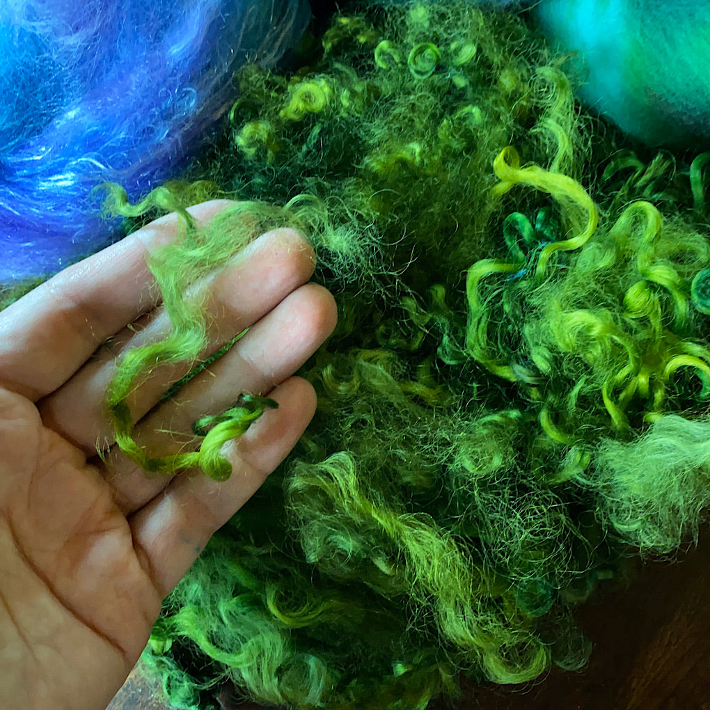 Spinning kit Hand dyed roving
