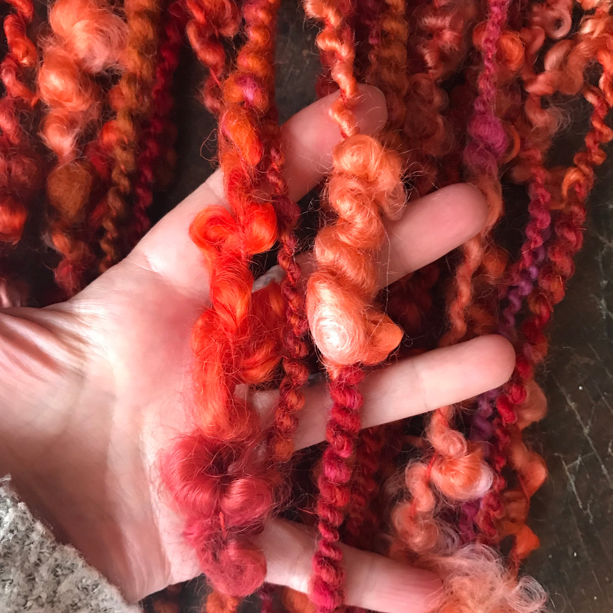 Orange art yarn 100g 27y - Mynoush