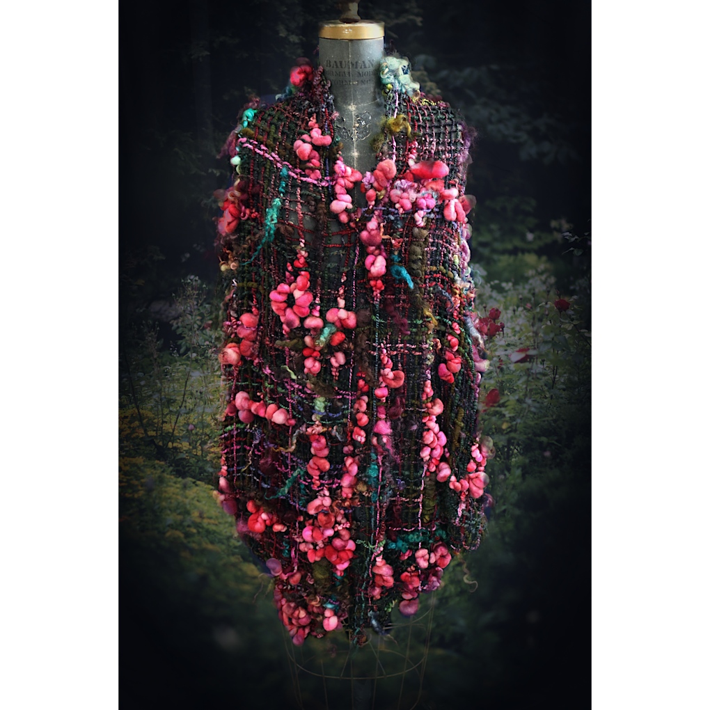 Kiss from a Rose merino silk Shawl