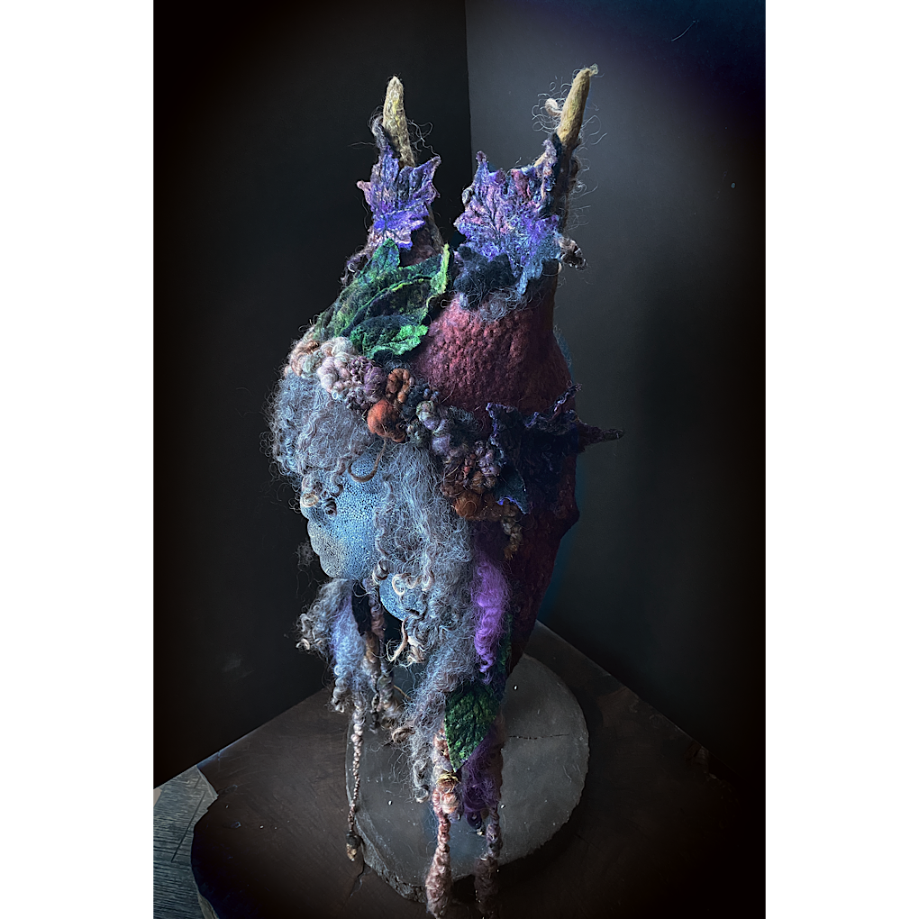 Forest spirit 2 - Fairy felted hood