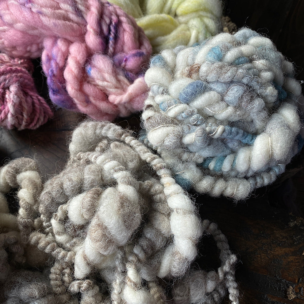 Art yarn leftovers mixed lot 500 grams