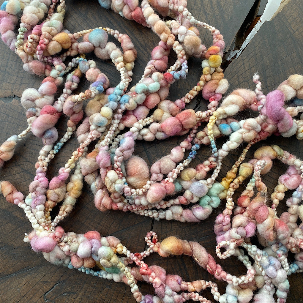 Vintage pastel Jumbo boucle Art yarn