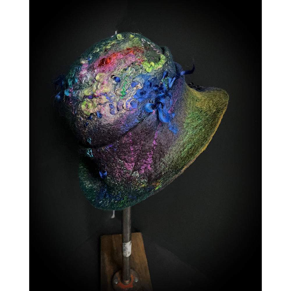 Felted cloche hat- 23”