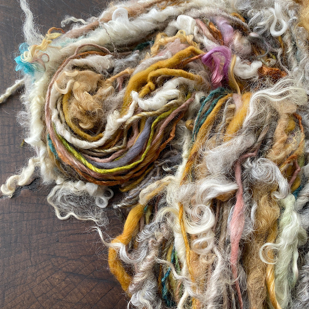 CUSTOM Goldie silk wool art yarn