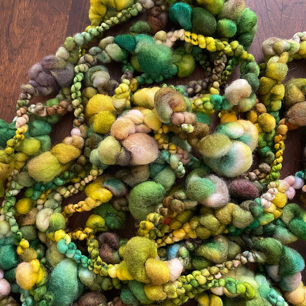 Woodland and bark Jumbo boucle Art yarn