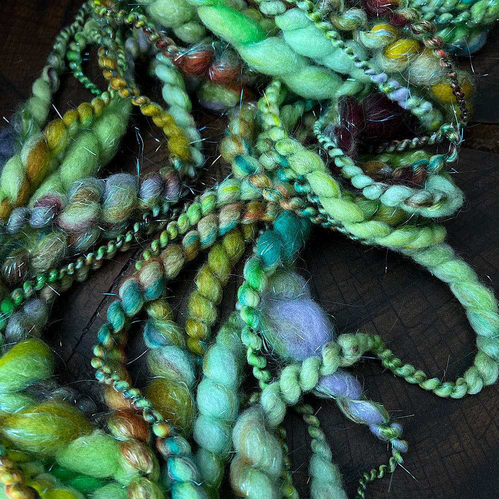 Fluffy spiral in mint green