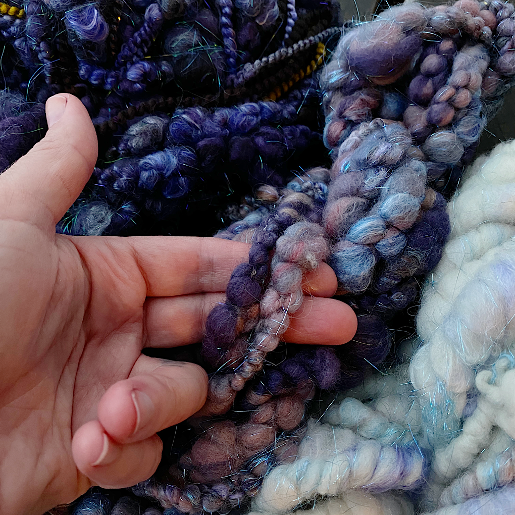 Nuit étoilée SET merino bamboo silk art yarn