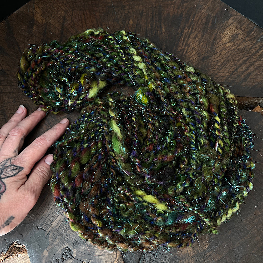 Woodland spiral yarn