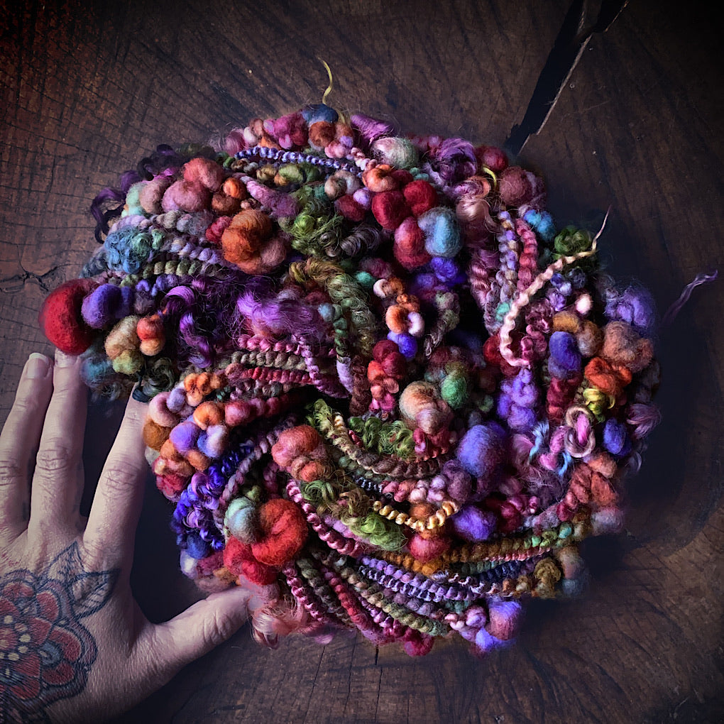 Legend of fall Luxurious one-of-a-kind art yarn