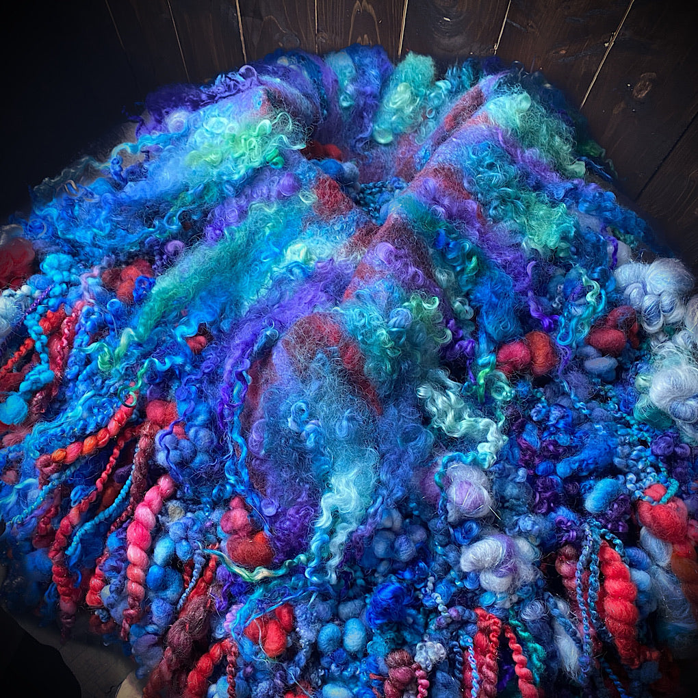 Apples in the Sky felted Shawlette