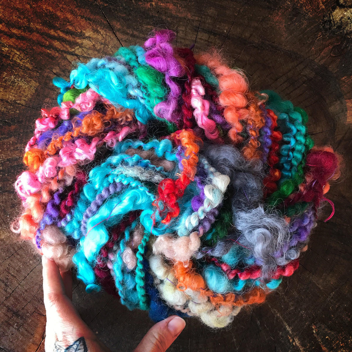 Rainbow lock spun art yarn 100g - Mynoush