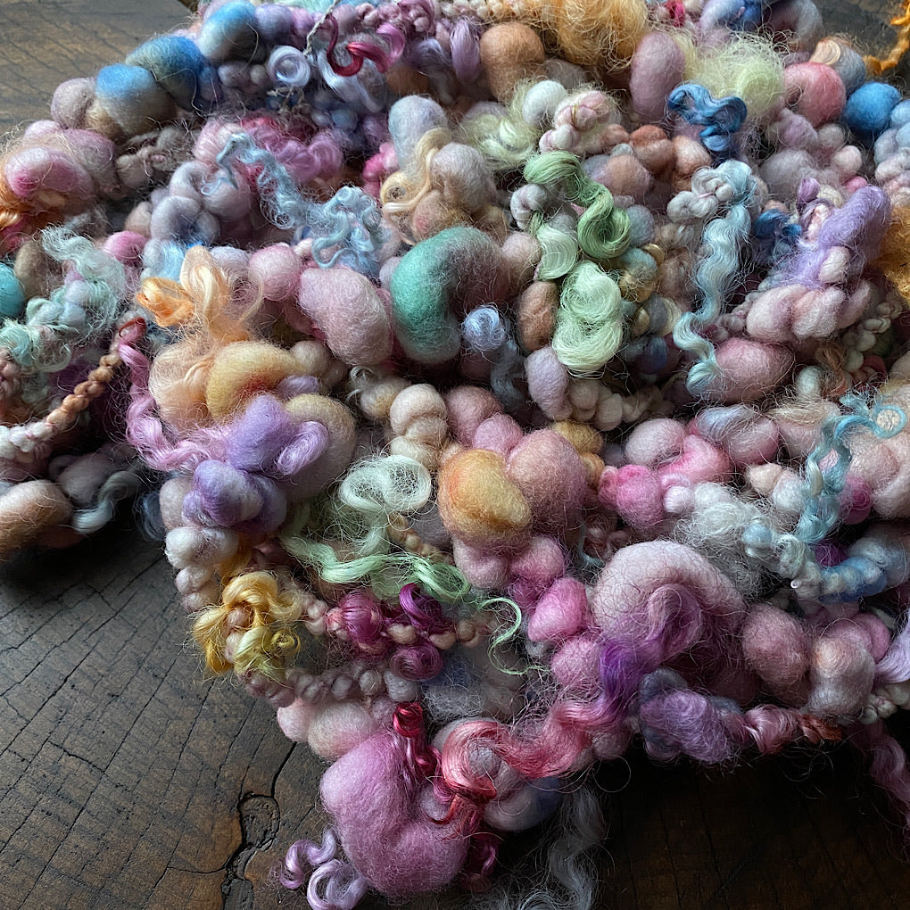 Vintage pastel Jumbo boucle Art yarn