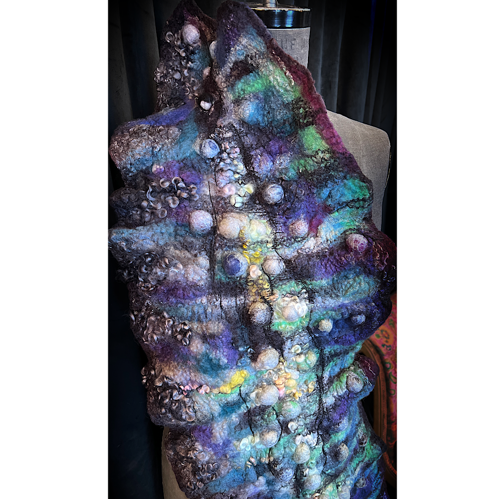 2022 Landscape serie  - Boreale - felted scarf