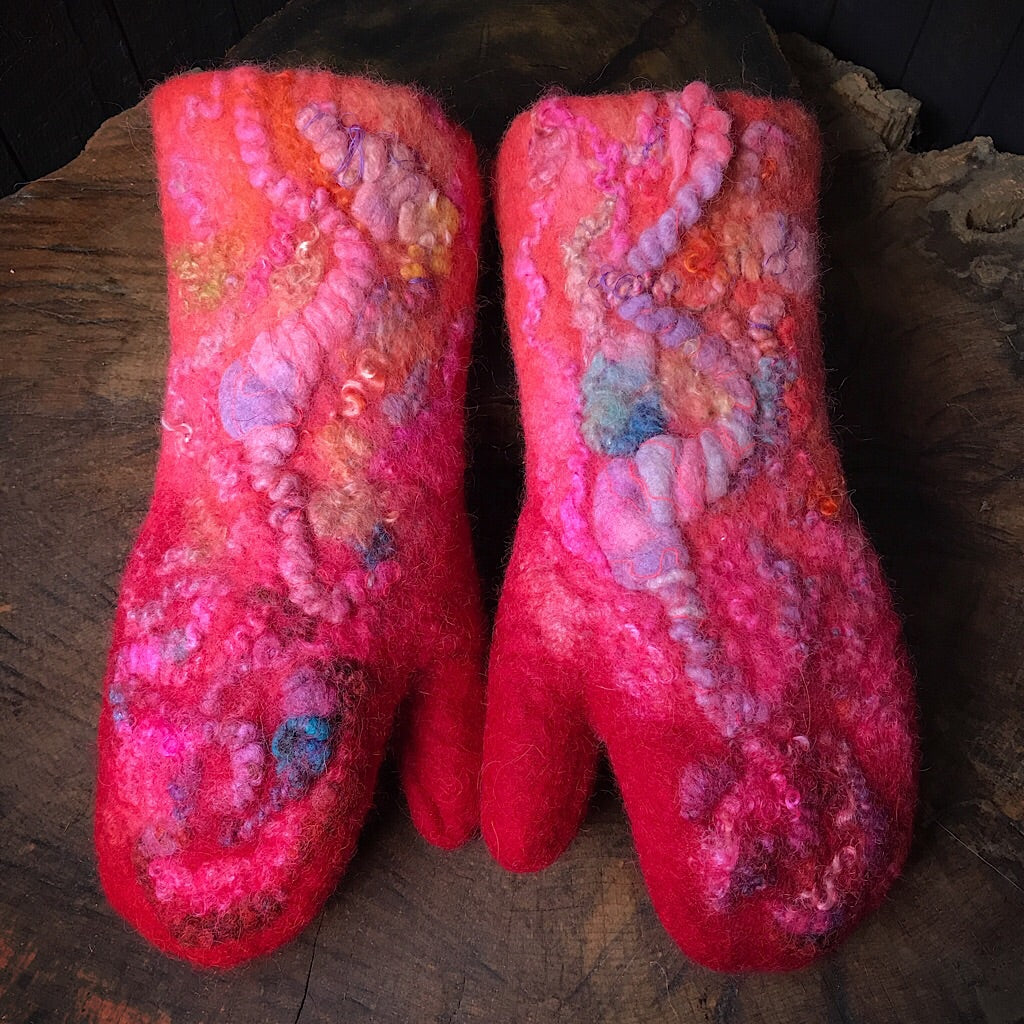 Felted mittens