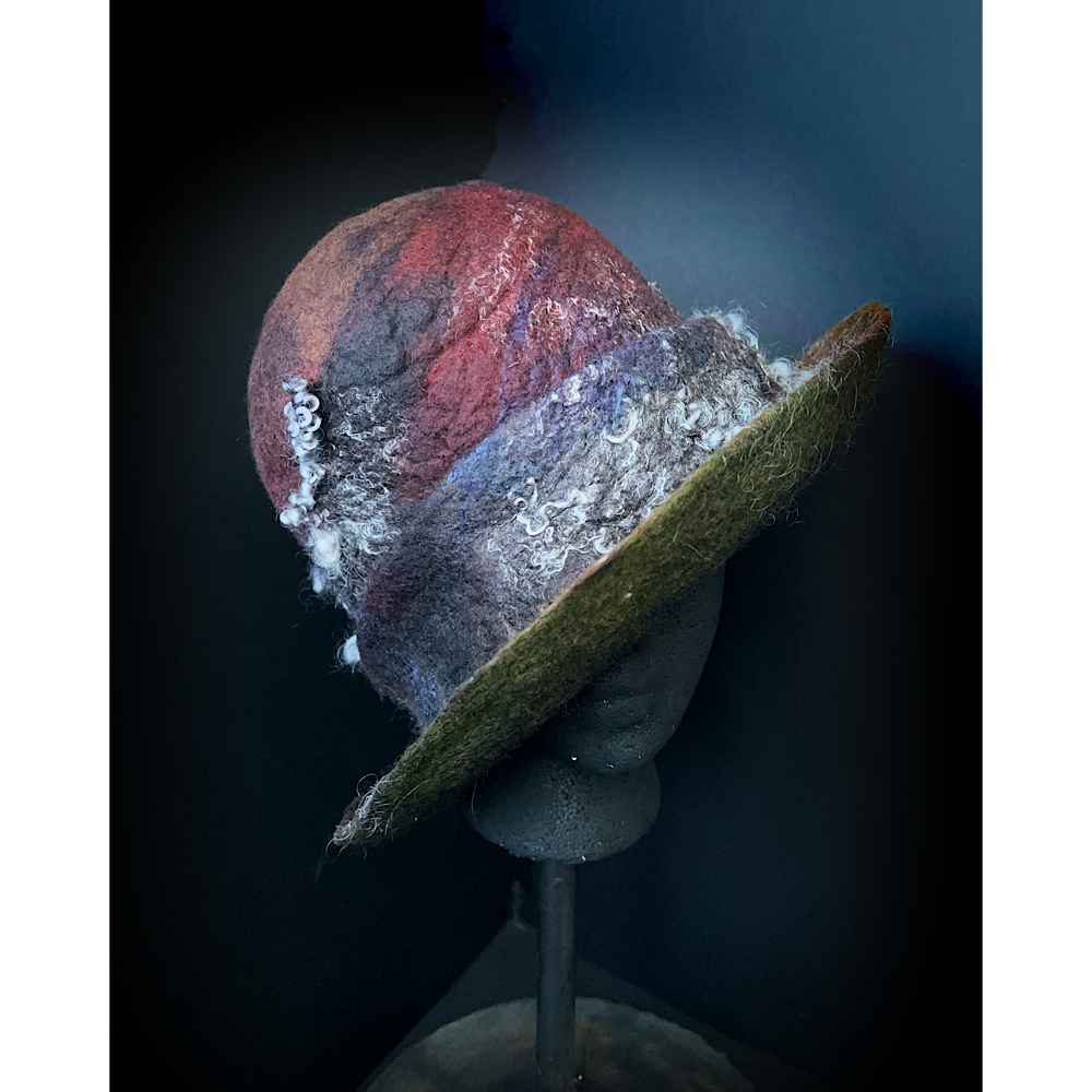 Felted cloche hat- 24”