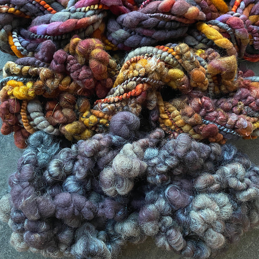 Beside the fireplace Large Set of art yarn- weaving kit