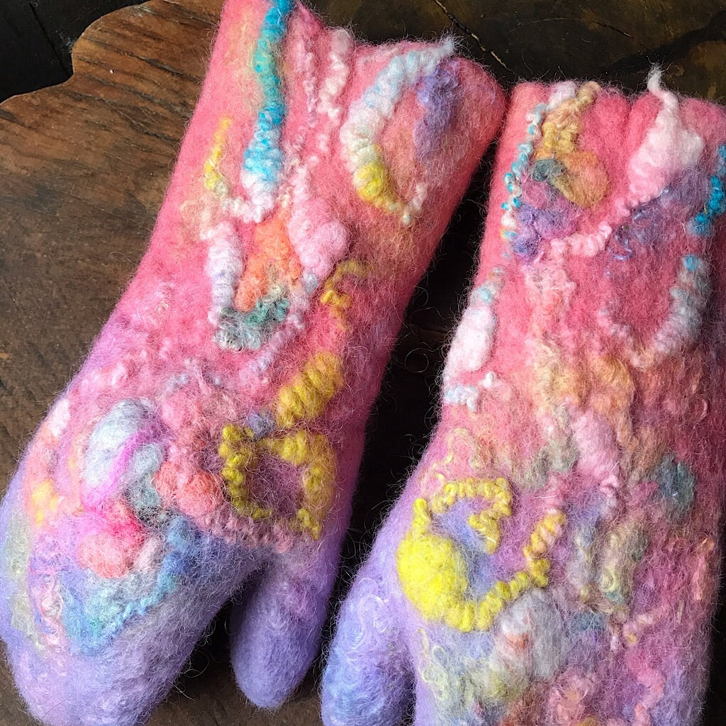 Felted mittens