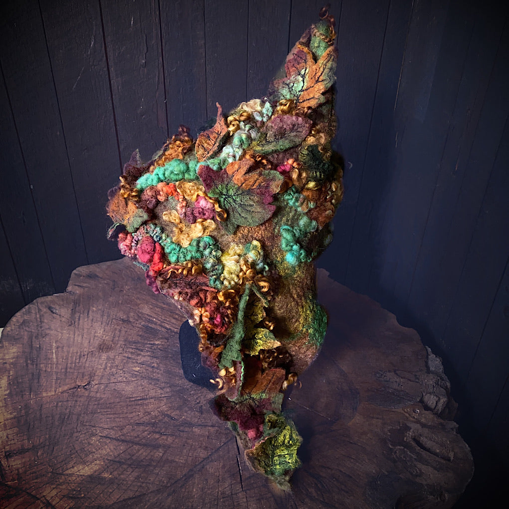 Legend of Fall Fairy felted hood