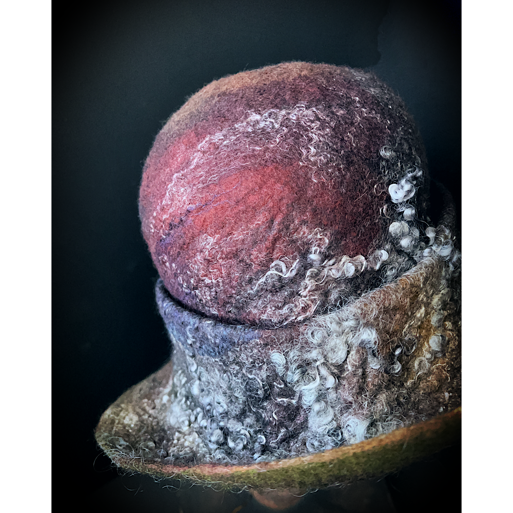 Felted cloche hat- 24”