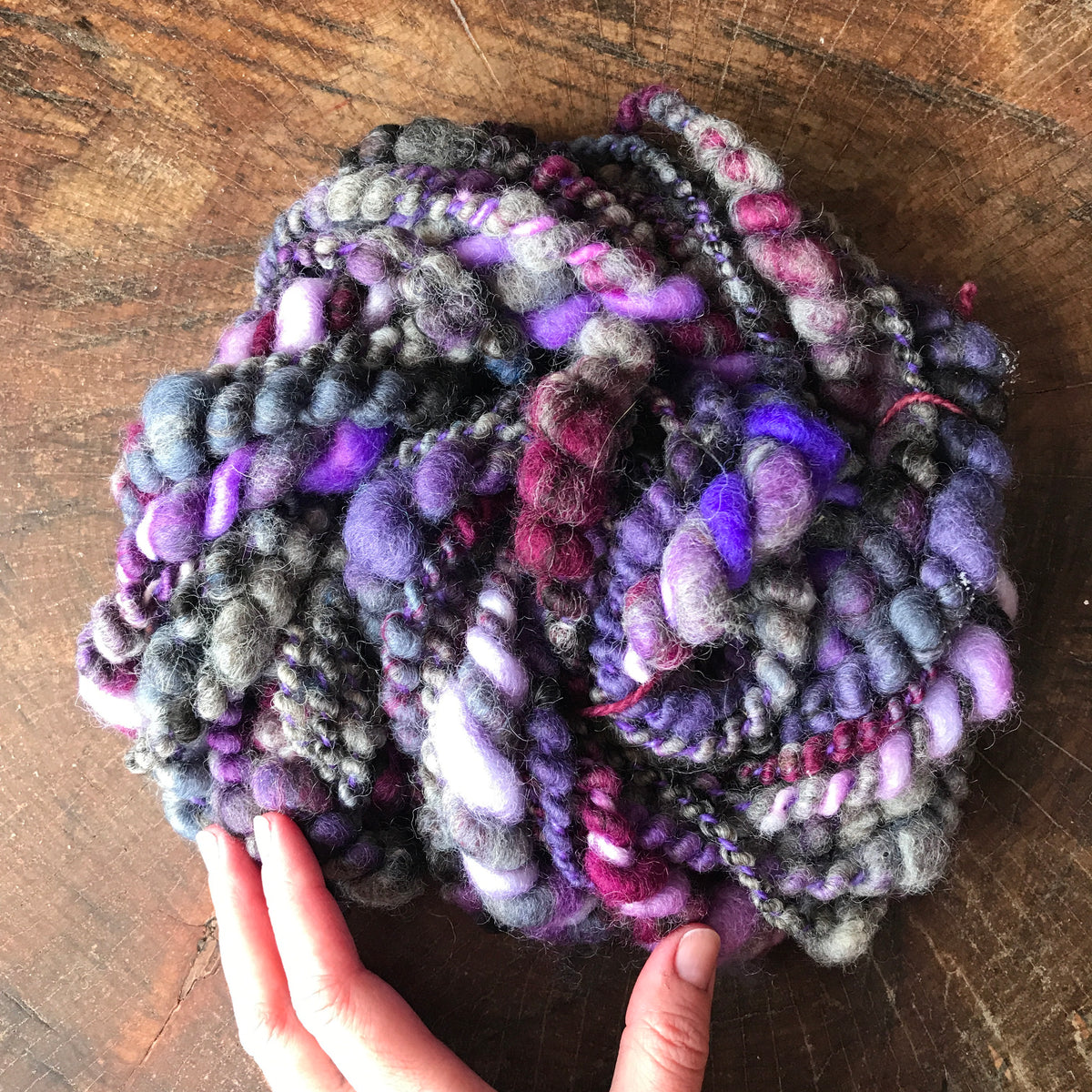 Purple grey art yarn 100g - Mynoush