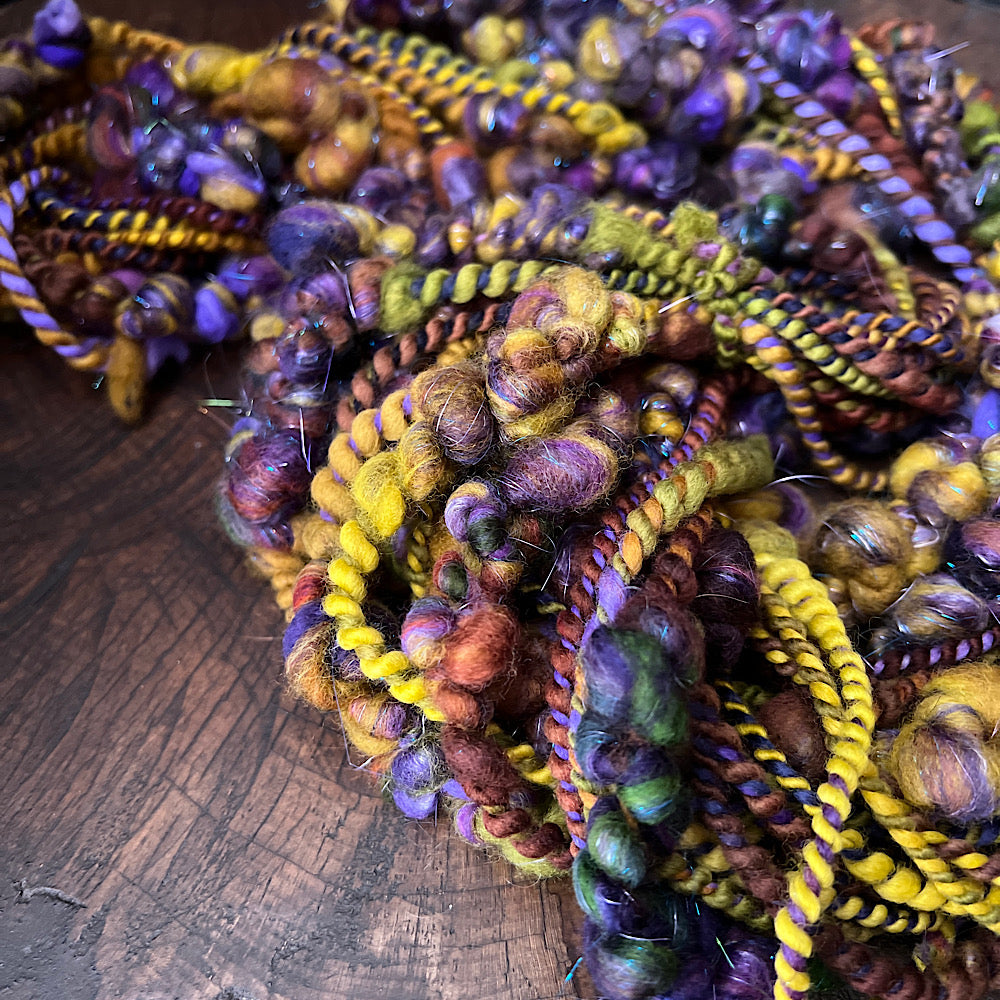 Honey and licorice art yarn