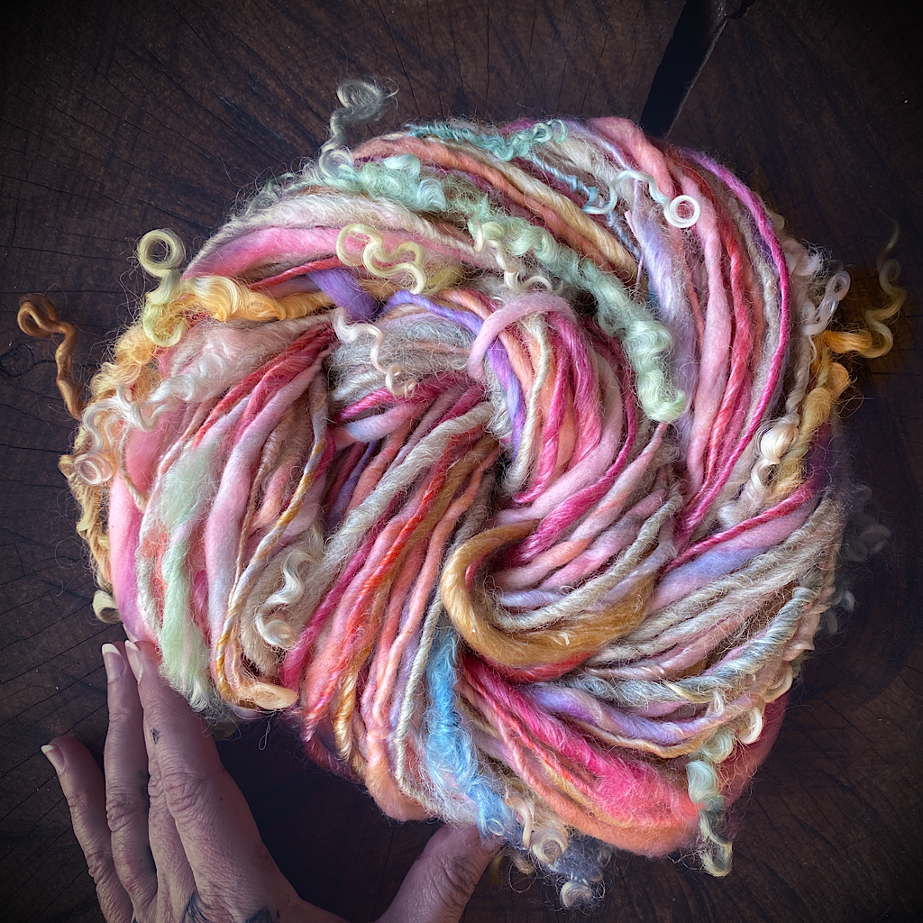 Lily rose hand spun yarn