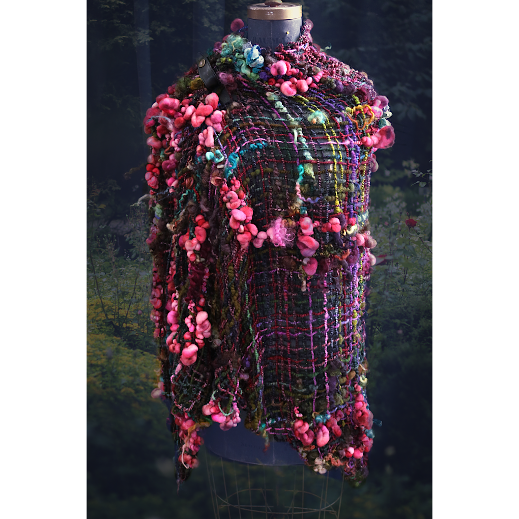 Kiss from a Rose merino silk Shawl